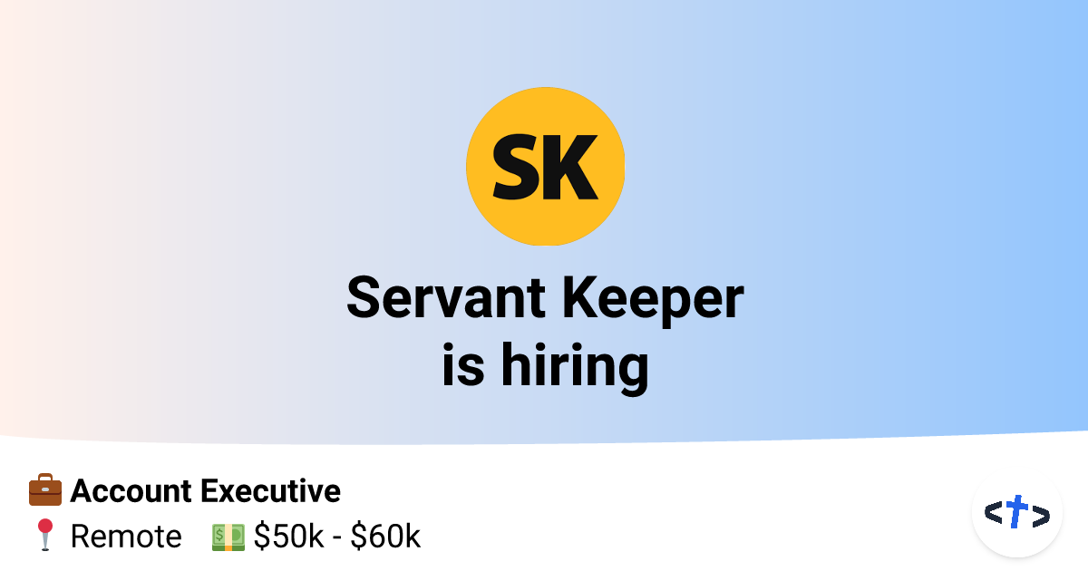 Account Executive at Servant Keeper | Christian Tech Jobs